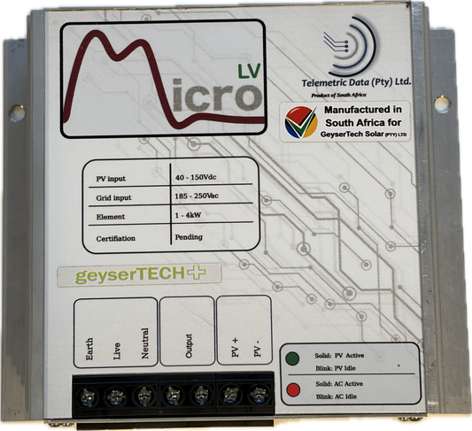Geysertech Pi2R Micro LV (Low Voltage) Geyser Solar Controller