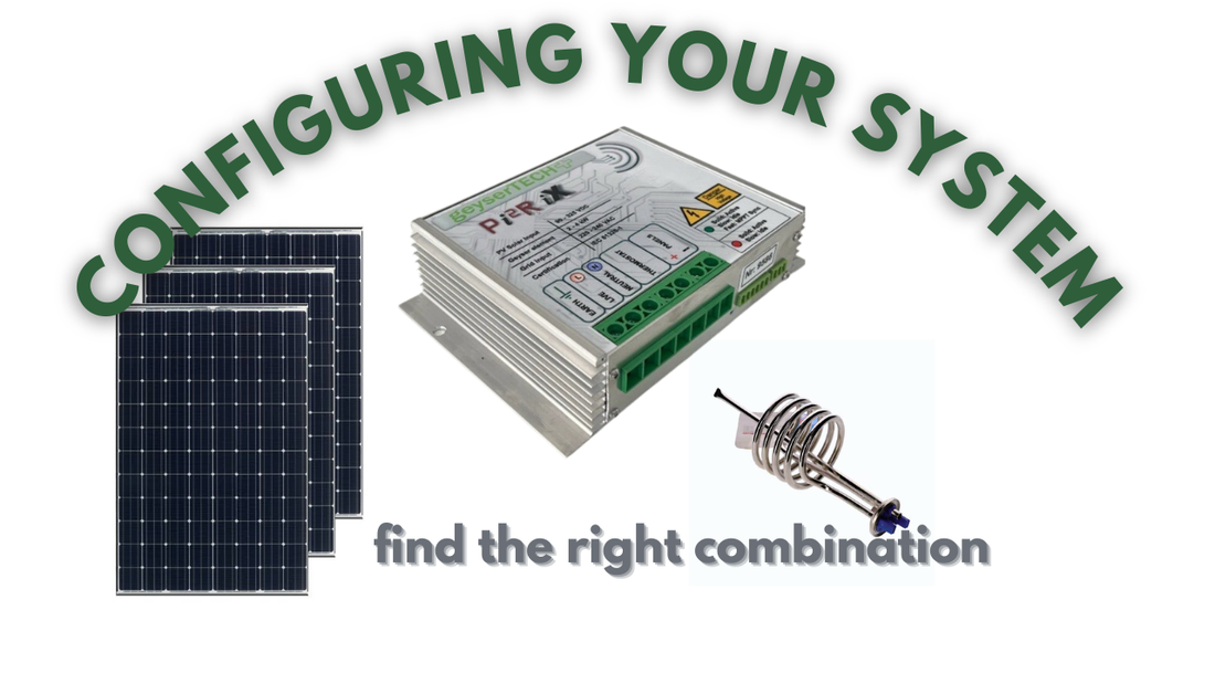 Configuring for max power. Panels, controller, element..