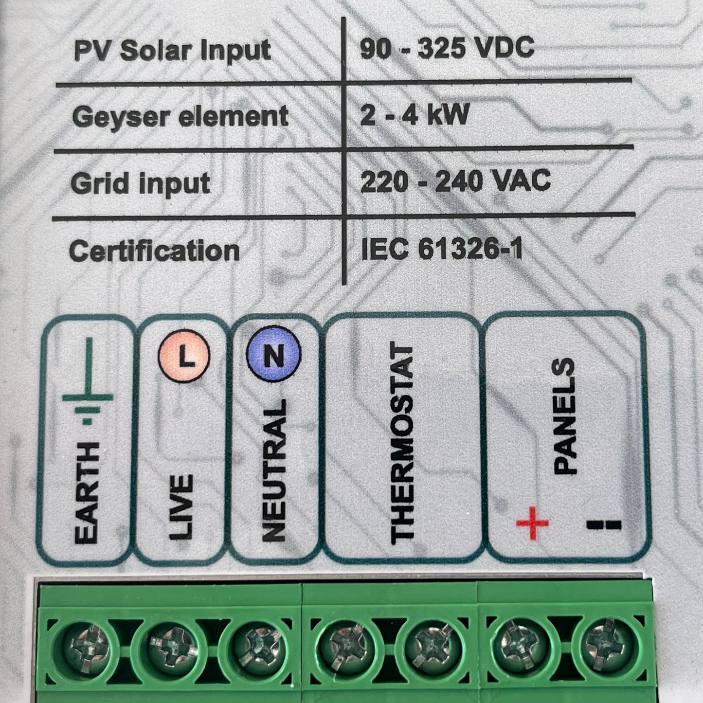 Geysertech Pi2R iX SMART geyser solar controller combo (without WiFi)