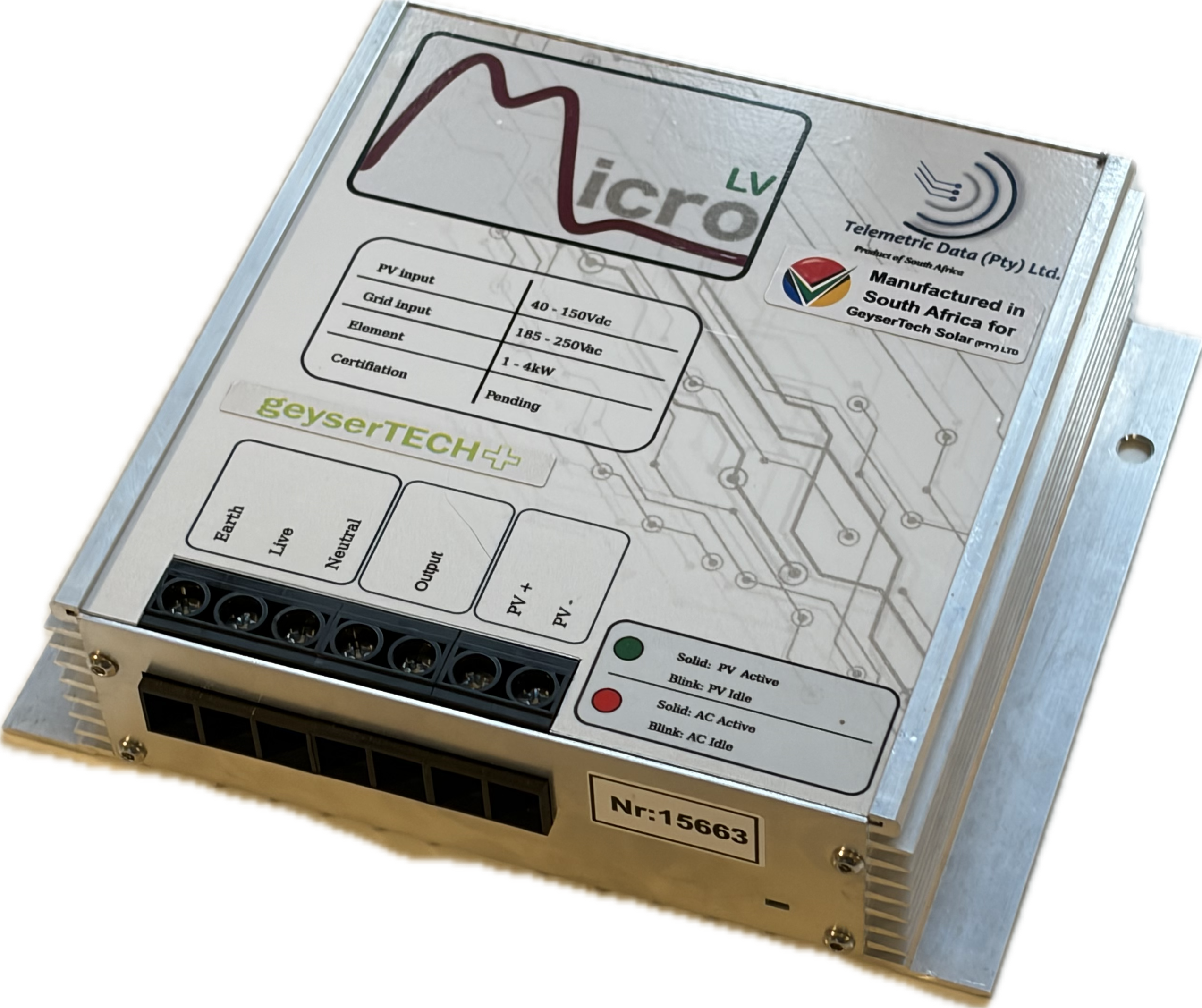 Geysertech Pi2R Micro LV Low Voltage Geyser Solar Controller
